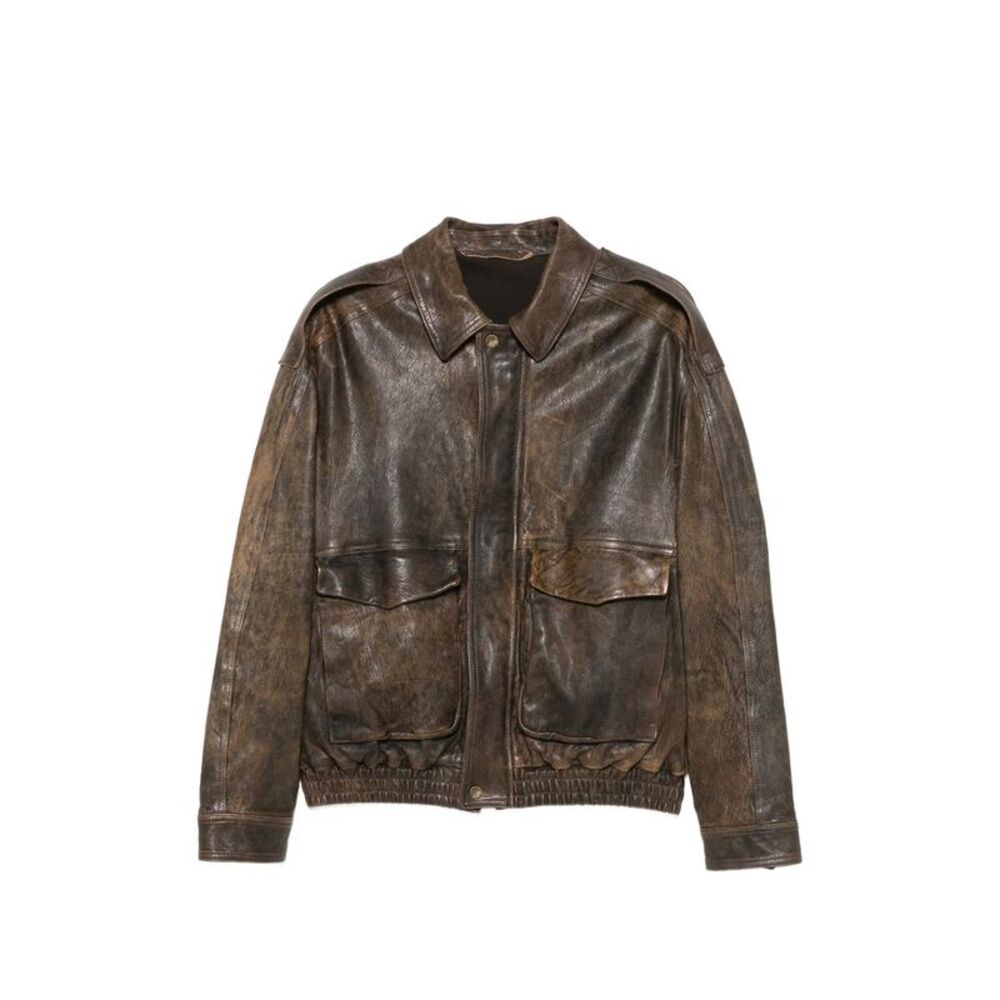 Santoro Brown Jackets - Leather Jackets Men